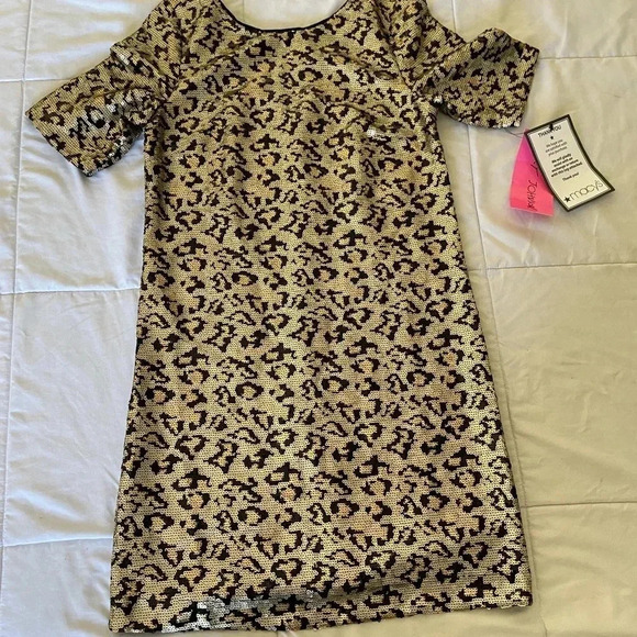 Betsey Johnson sequin leopard mini dress - Picture 3 of 7